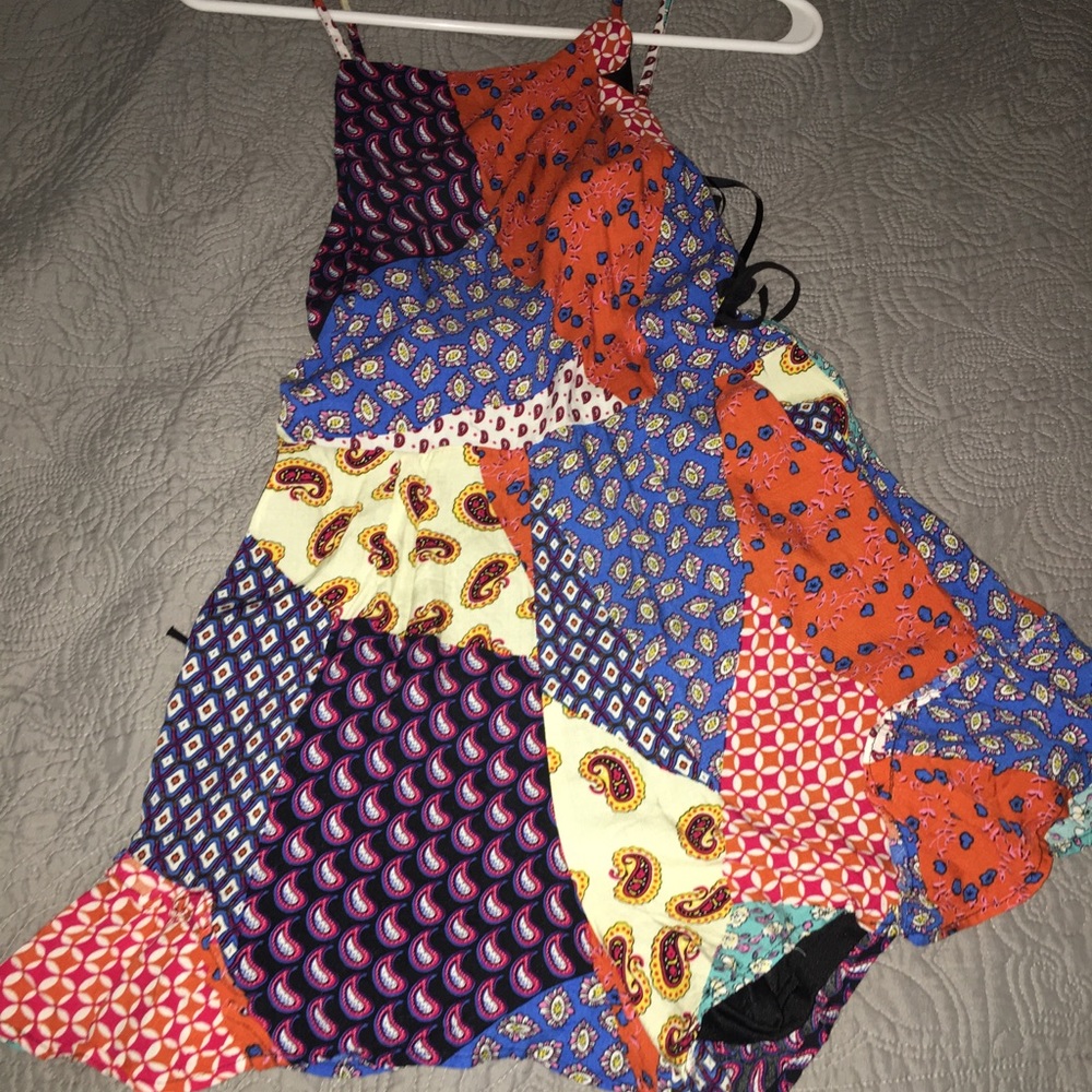 NEVER worn boutique multi-colored paisley romper